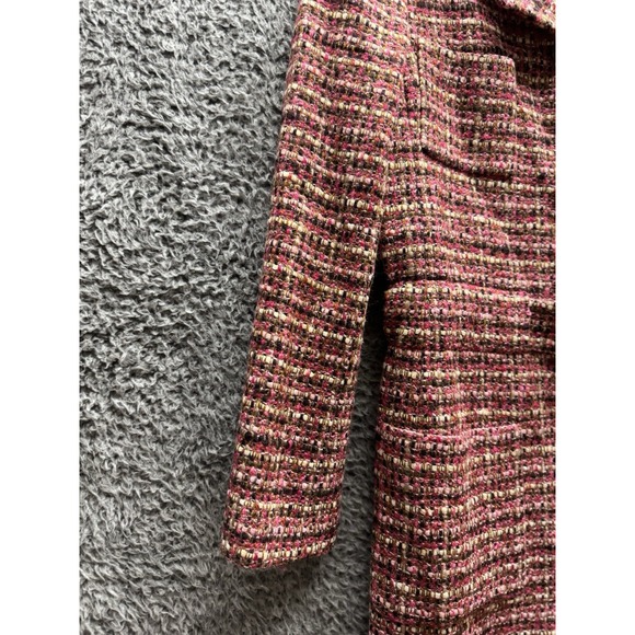 Vintage Chanel‎ 2001 Belted Tweed Midi Coat in Red & Black Size 36 01A - Picture 8 of 16